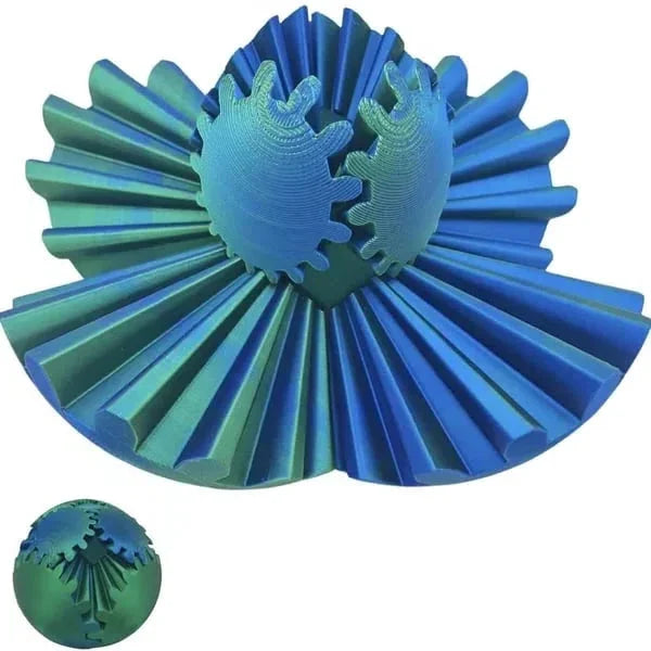 Gear Fidget Ball with Interlocking Gears and Smooth Bearings, 3.15 Inch Pocket Toy Valideals Outlet