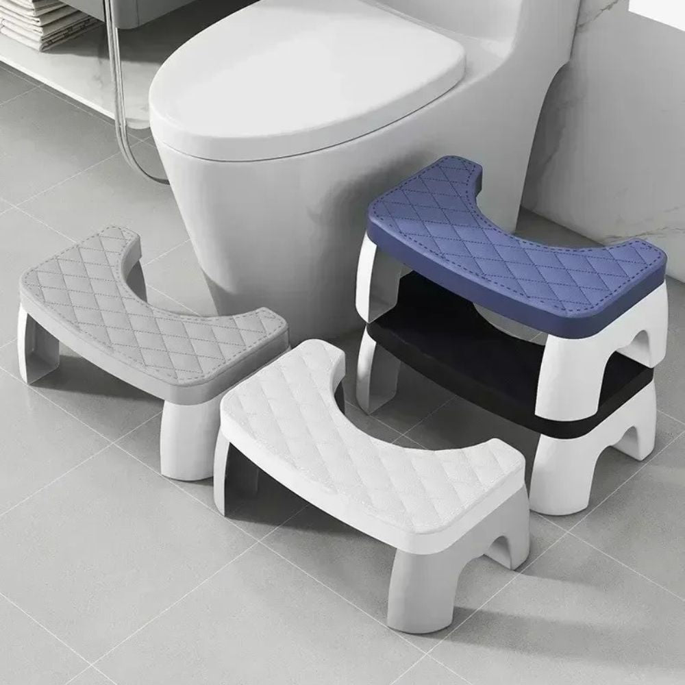 Toilet Squat Stool with Textured Grip Surface and Ergonomic Curved Design Valideals Outlet