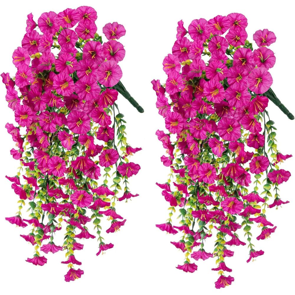 Hanging Morning Glory Vine with UV Resistant Plastic and Flexible Stems, 29.52in Valideals Outlet