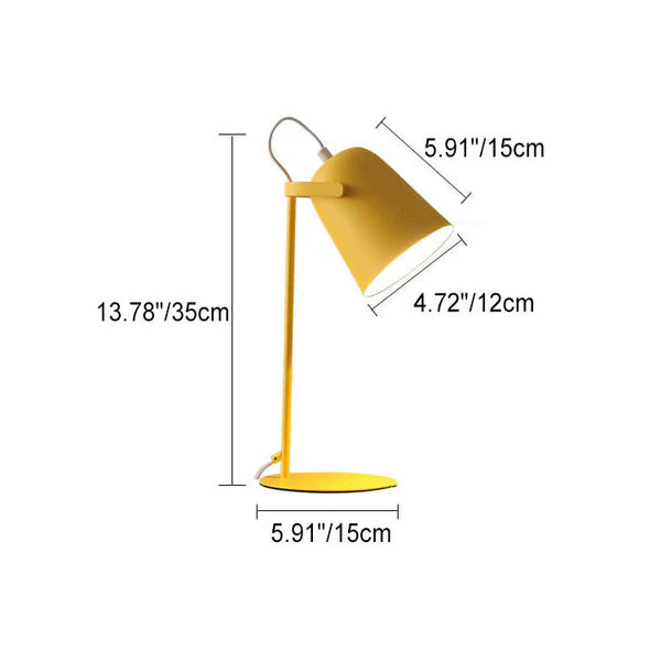 Table Lamp with Iron Bucket Shade and Macaron Pastel Finish, E26 Bulb Base Valideals Outlet