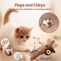 Interactive Cat Toy with Motion Sensor Chirps and Flap Tail, Rechargeable, Catnip Scent Valideals Outlet