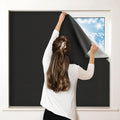 Blackout Window Film with Static Cling and Cut-To-Fit Design, Matte Black Valideals Outlet