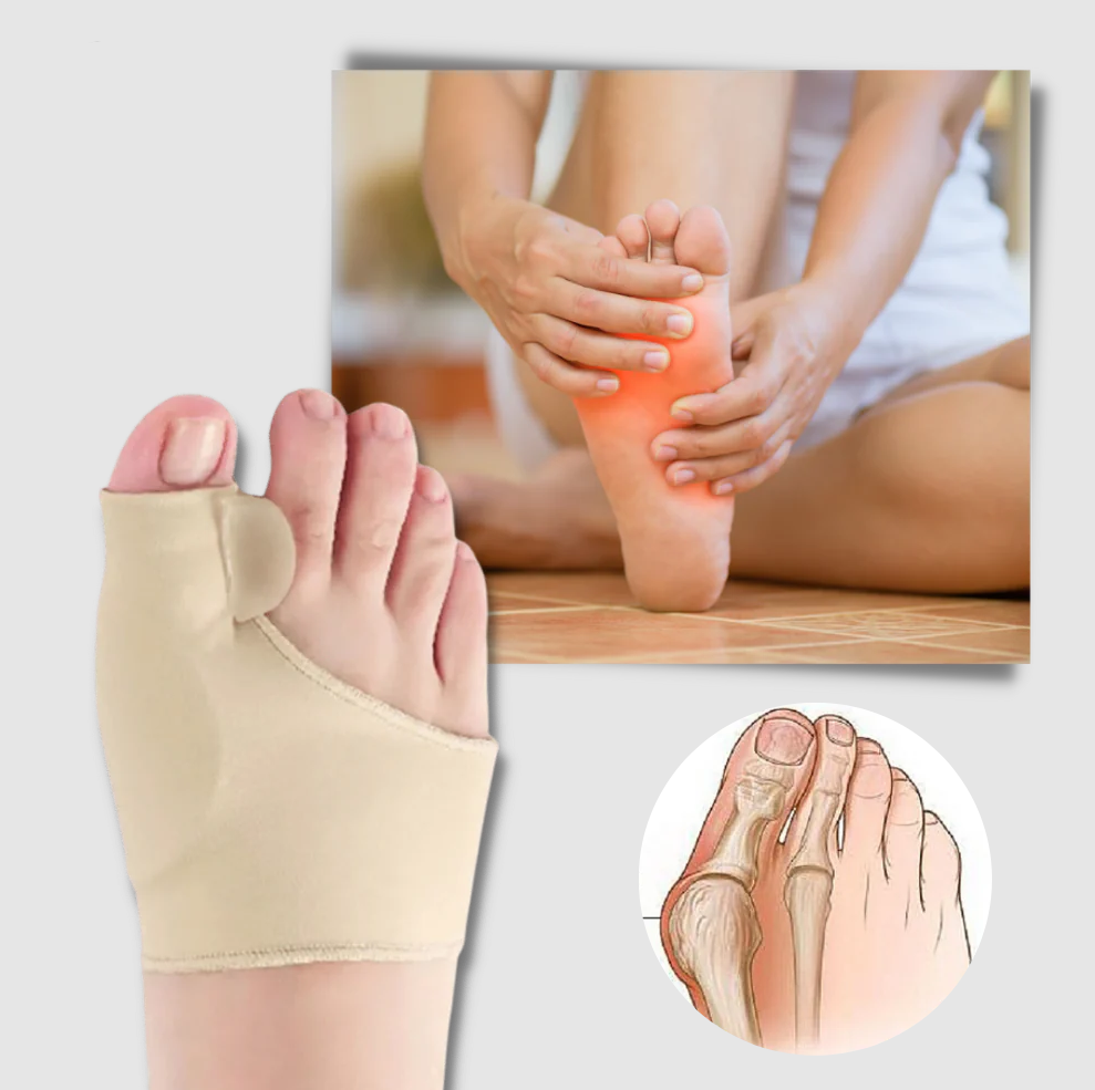 Gel Toe Corrector with Side Cushion Pad and Elastic Fabric, Beige Valideals Outlet