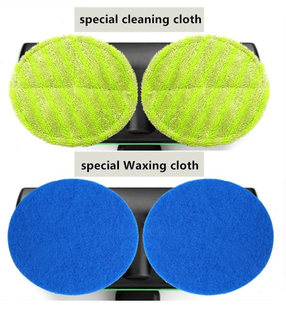 Dual Motor Spin Mop with 180-Degree Rotating Head and Adjustable Handle, 4 Cleaning Pads Valideals Outlet