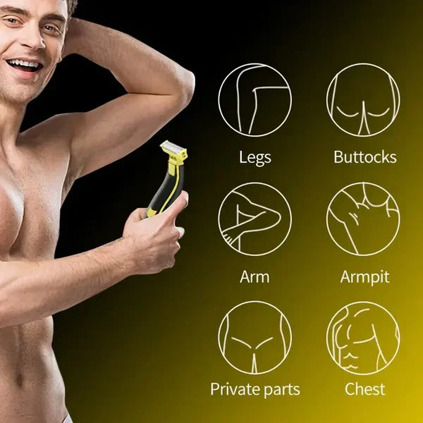 Rechargeable Grooming Trimmer with Four Interchangeable Heads and Stainless Steel Blades Valideals Outlet