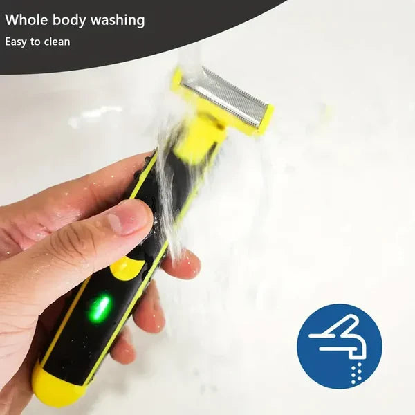 Rechargeable Grooming Trimmer with Four Interchangeable Heads and Stainless Steel Blades Valideals Outlet