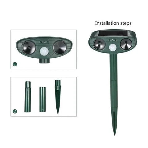 Deer Repeller with Ultrasonic Sound and Solar Charging Pack of 4, Motion Activated Valideals Outlet