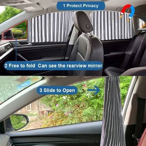Magnetic Car Window Shades with UV Protection and Sliding Track System Valideals Outlet