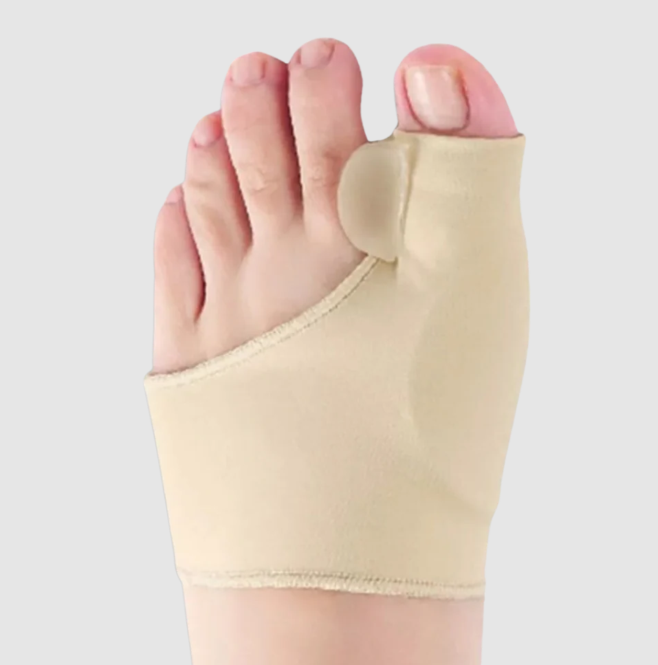 Gel Toe Corrector with Side Cushion Pad and Elastic Fabric, Beige Valideals Outlet