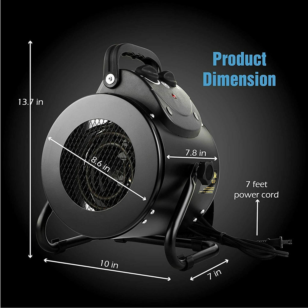 Electric Heater with 1500W Power and Adjustable Thermostat for Greenhouses, IPX4 Rated Valideals Outlet