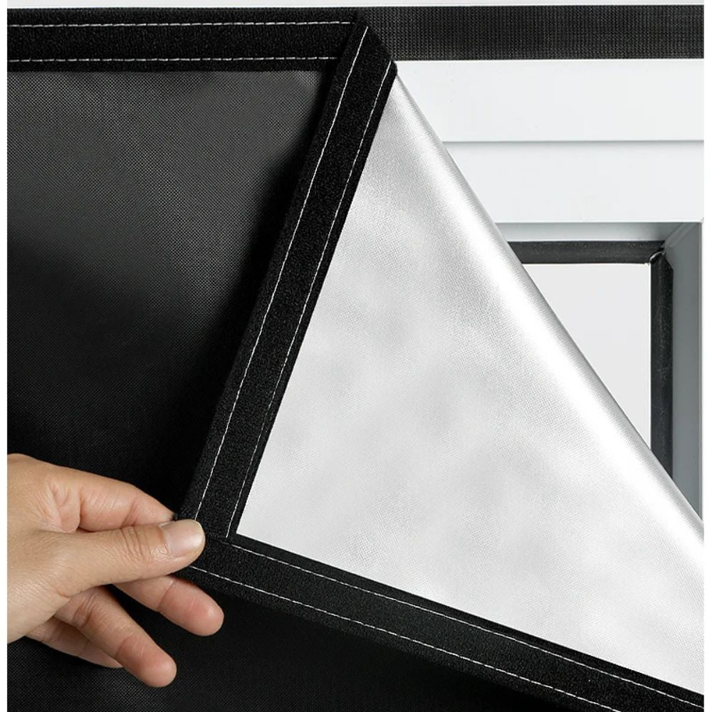 Blackout Window Film with Static Cling and Cut-To-Fit Design, Matte Black Valideals Outlet