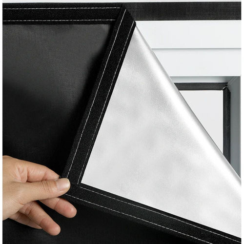 Blackout Window Film with Static Cling and Cut-To-Fit Design, Matte Black Valideals Outlet