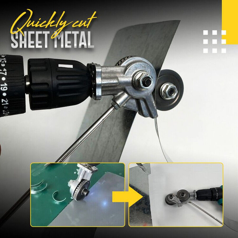 Metal Sheet Drill Cutter Attachment with Blade Guard and 3mm Capacity Valideals Outlet