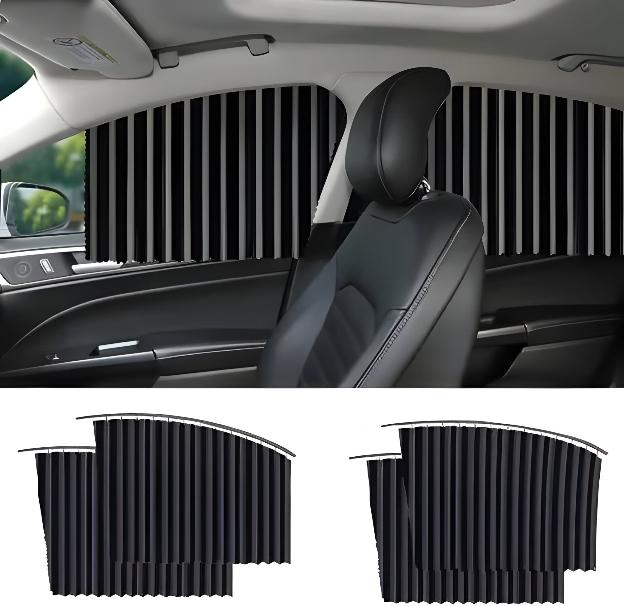 Magnetic Car Window Shades with UV Protection and Sliding Track System Valideals Outlet