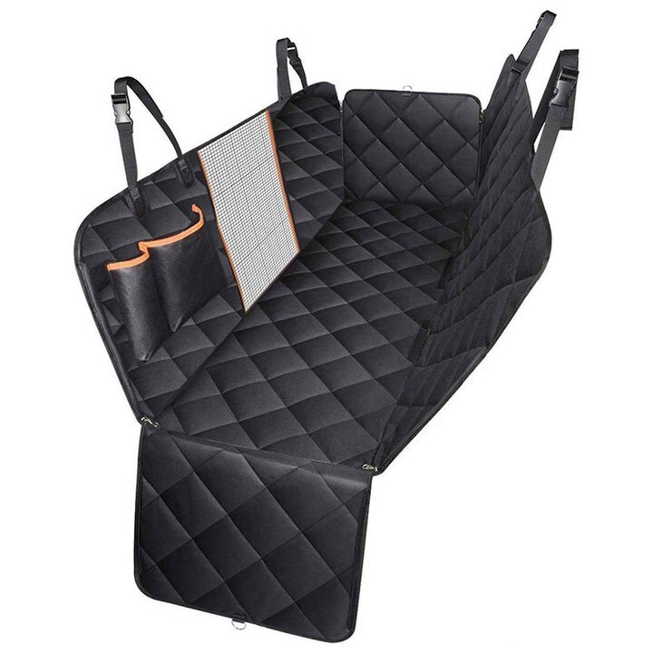 Waterproof Dog Car Seat Cover with Mesh Window and Zippered Side Panels, Machine Washable Valideals Outlet