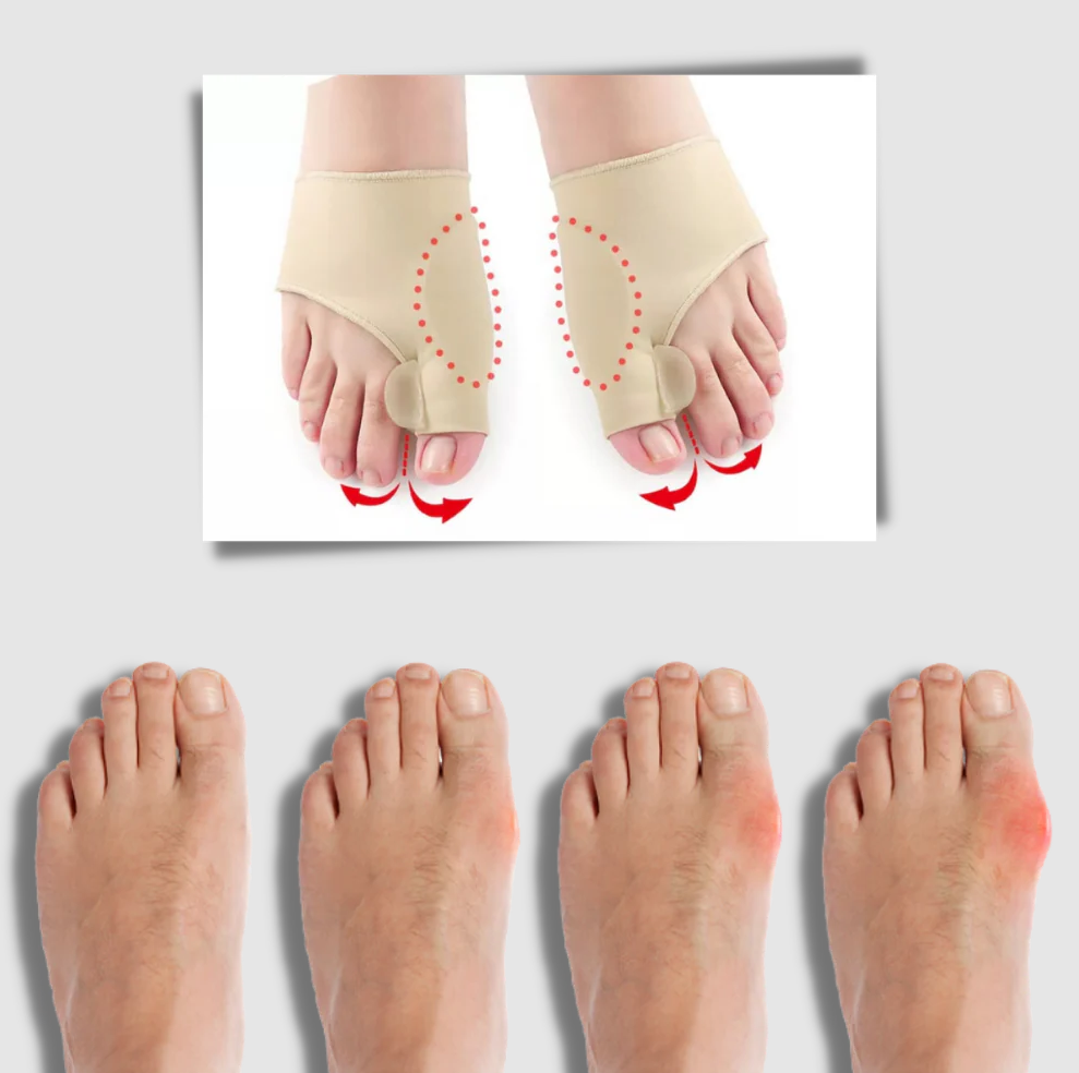 Gel Toe Corrector with Side Cushion Pad and Elastic Fabric, Beige Valideals Outlet