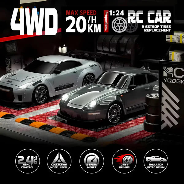 Drift RC Car with 4WD Traction and Precise Steering, Rechargeable Battery Valideals Outlet