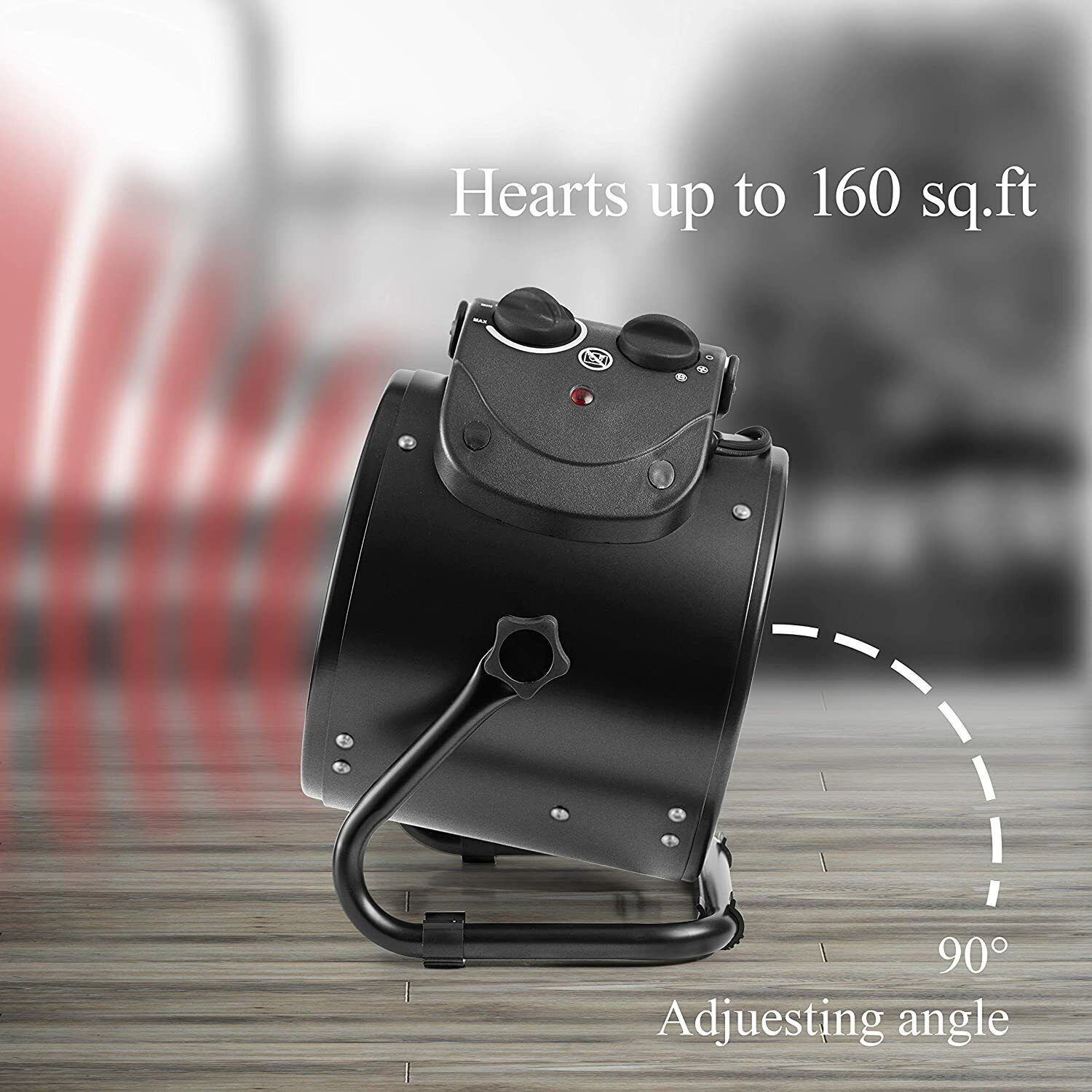 Electric Heater with 1500W Power and Adjustable Thermostat for Greenhouses, IPX4 Rated Valideals Outlet