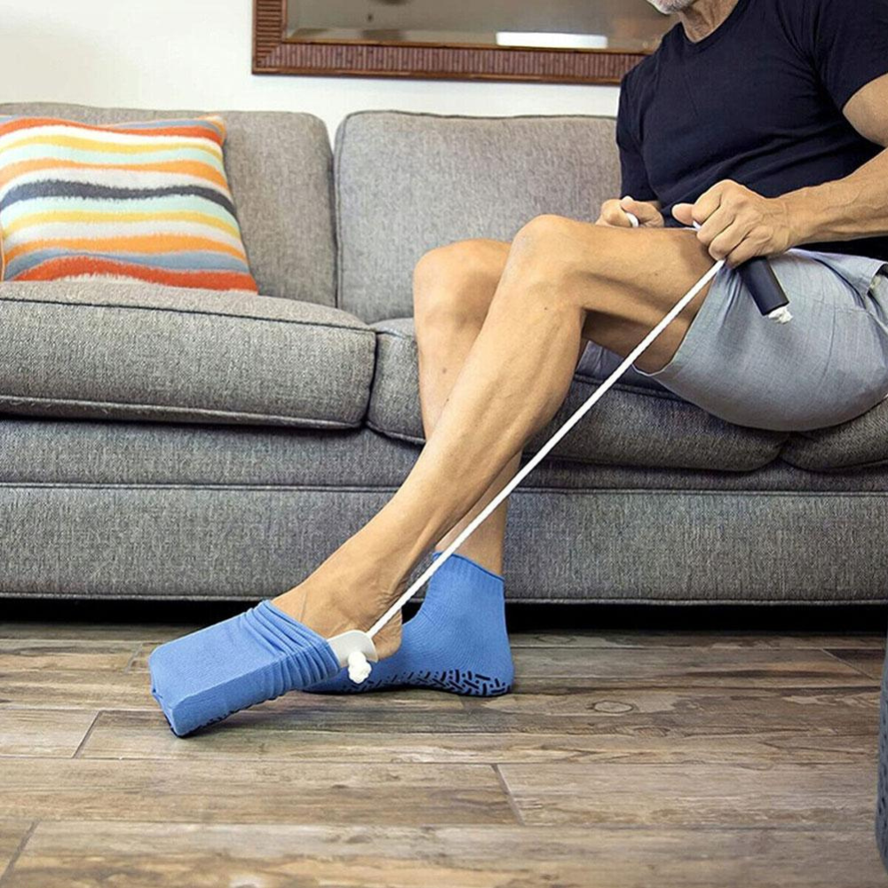 Sock Aid with Ergonomic Loop Handle and Padded Rim for Compression Stockings Valideals Outlet