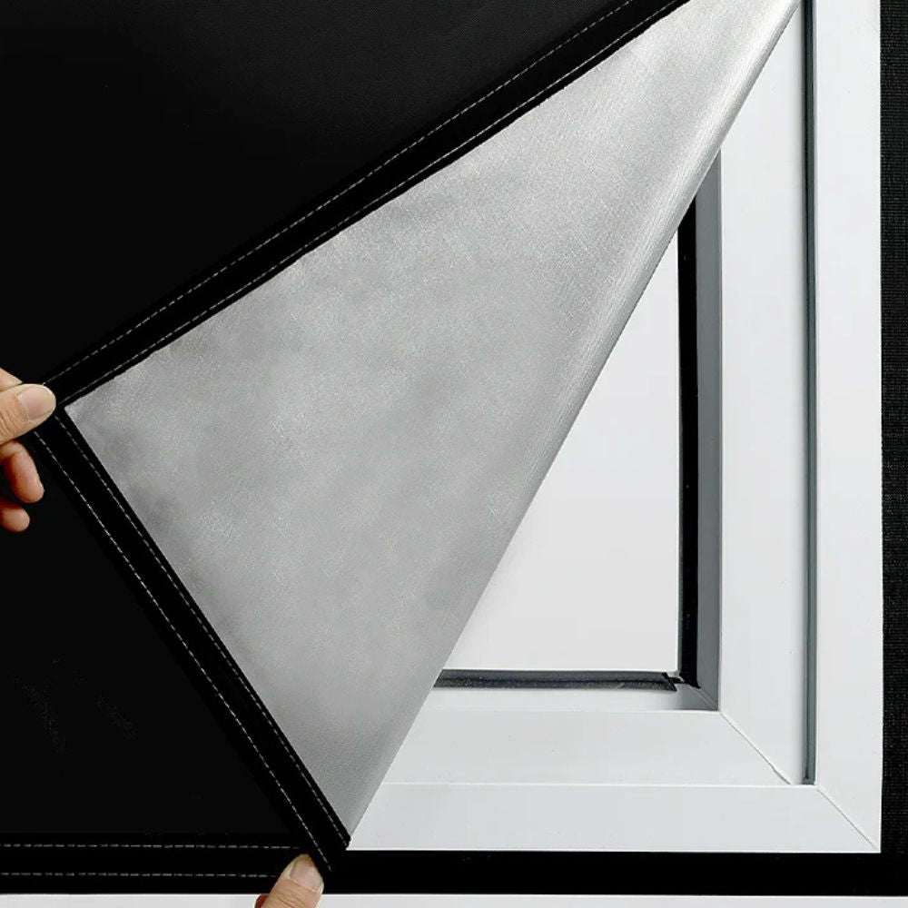 Blackout Window Film with Static Cling and Cut-To-Fit Design, Matte Black Valideals Outlet