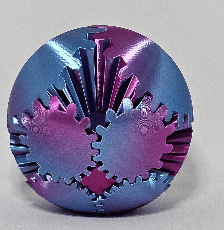 Gear Fidget Ball with Interlocking Gears and Smooth Bearings, 3.15 Inch Pocket Toy Valideals Outlet
