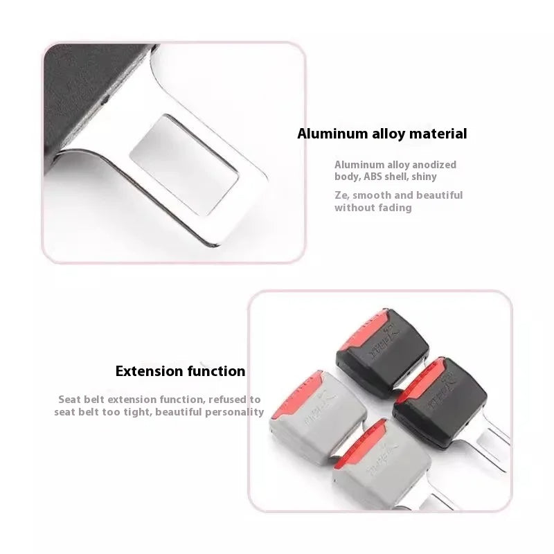 Seat Belt Extender with Anti-Slip Surface and Reinforced Tongue, Low-Profile 1.9x3.5in Valideals Outlet