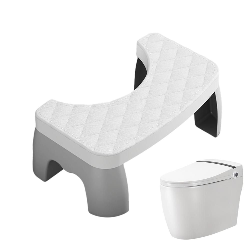 Toilet Squat Stool with Textured Grip Surface and Ergonomic Curved Design Valideals Outlet