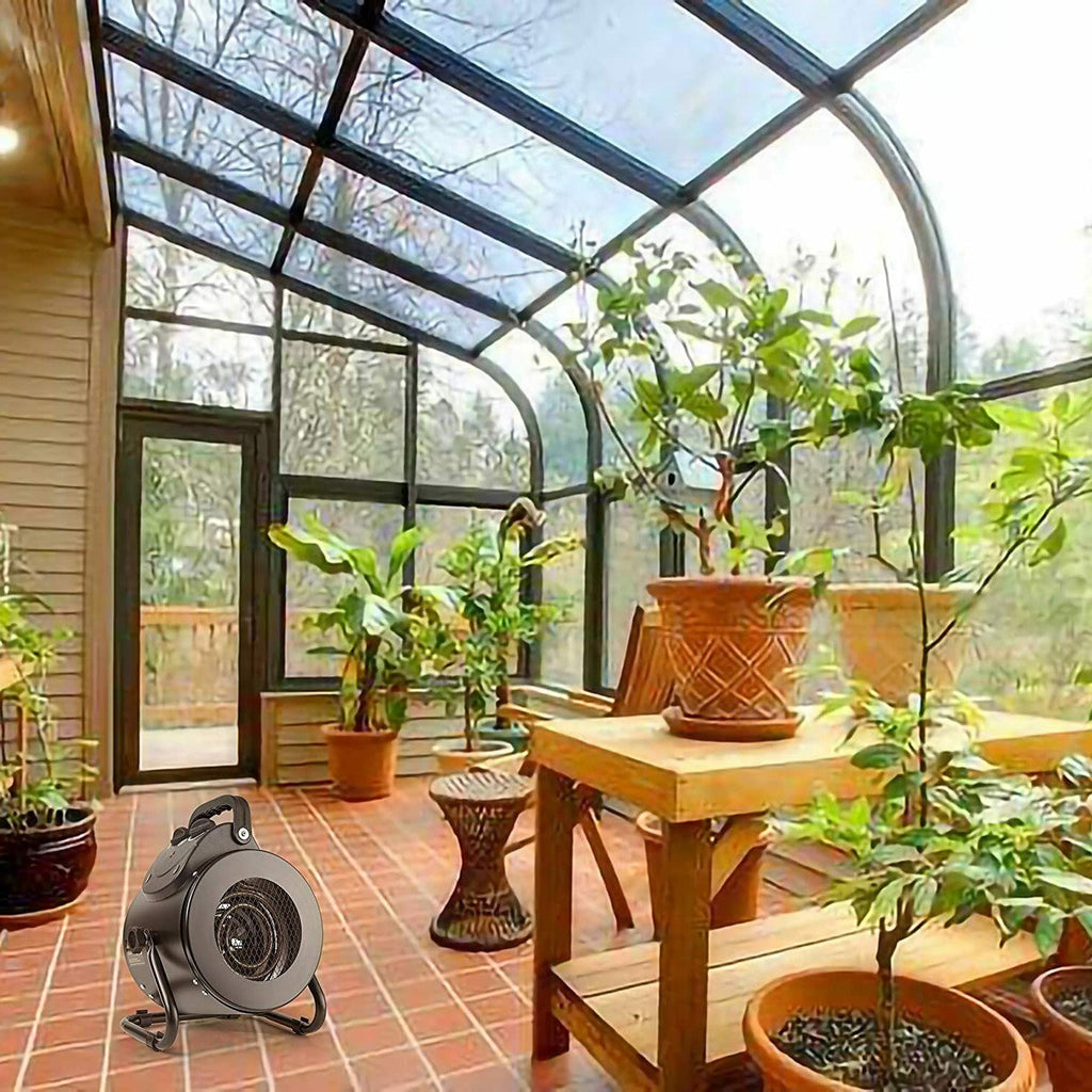 Electric Heater with 1500W Power and Adjustable Thermostat for Greenhouses, IPX4 Rated Valideals Outlet