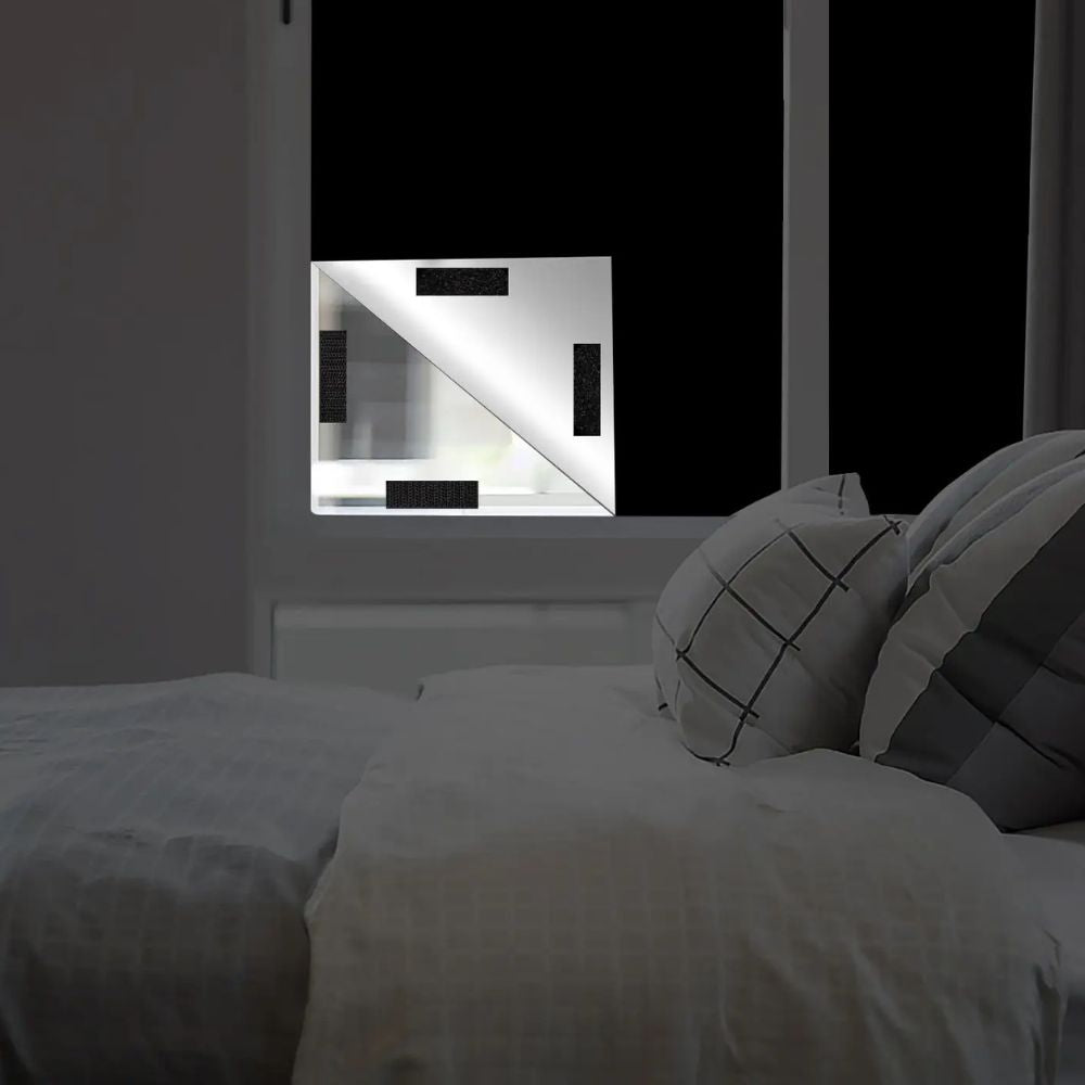 Blackout Window Film with Static Cling and Cut-To-Fit Design, Matte Black Valideals Outlet
