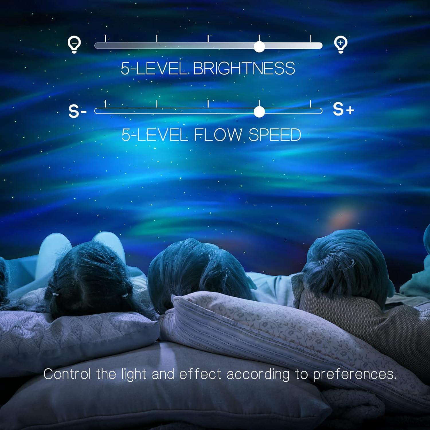 Northern Lights Projector with Dual Lens and Bluetooth Speaker, 16 Light Patterns Valideals Outlet