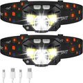 Rechargeable Headlamp with Motion Sensor and 1200-Lumen Output, 2-Pack Valideals Outlet