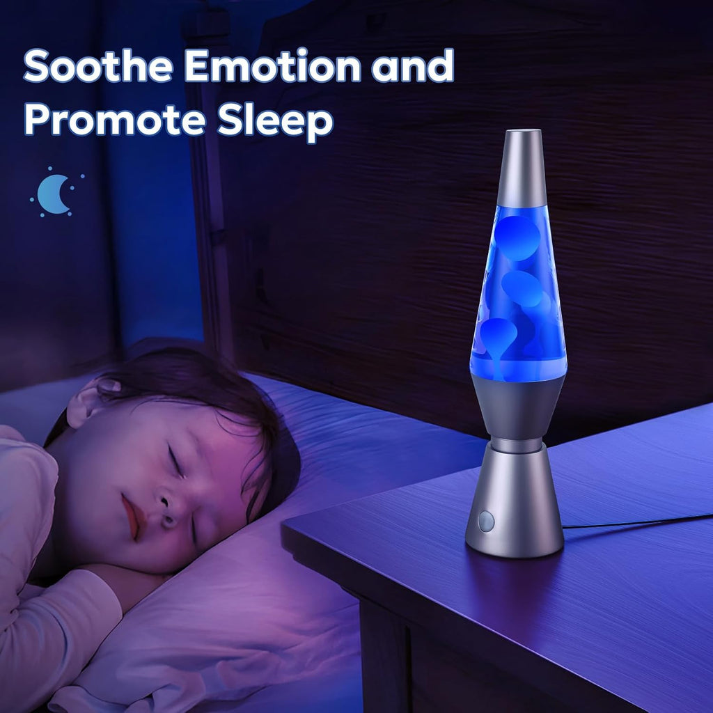 LED Lava Lamp with Remote Control and 17 RGBW Color Modes, Aluminum Base Valideals Outlet