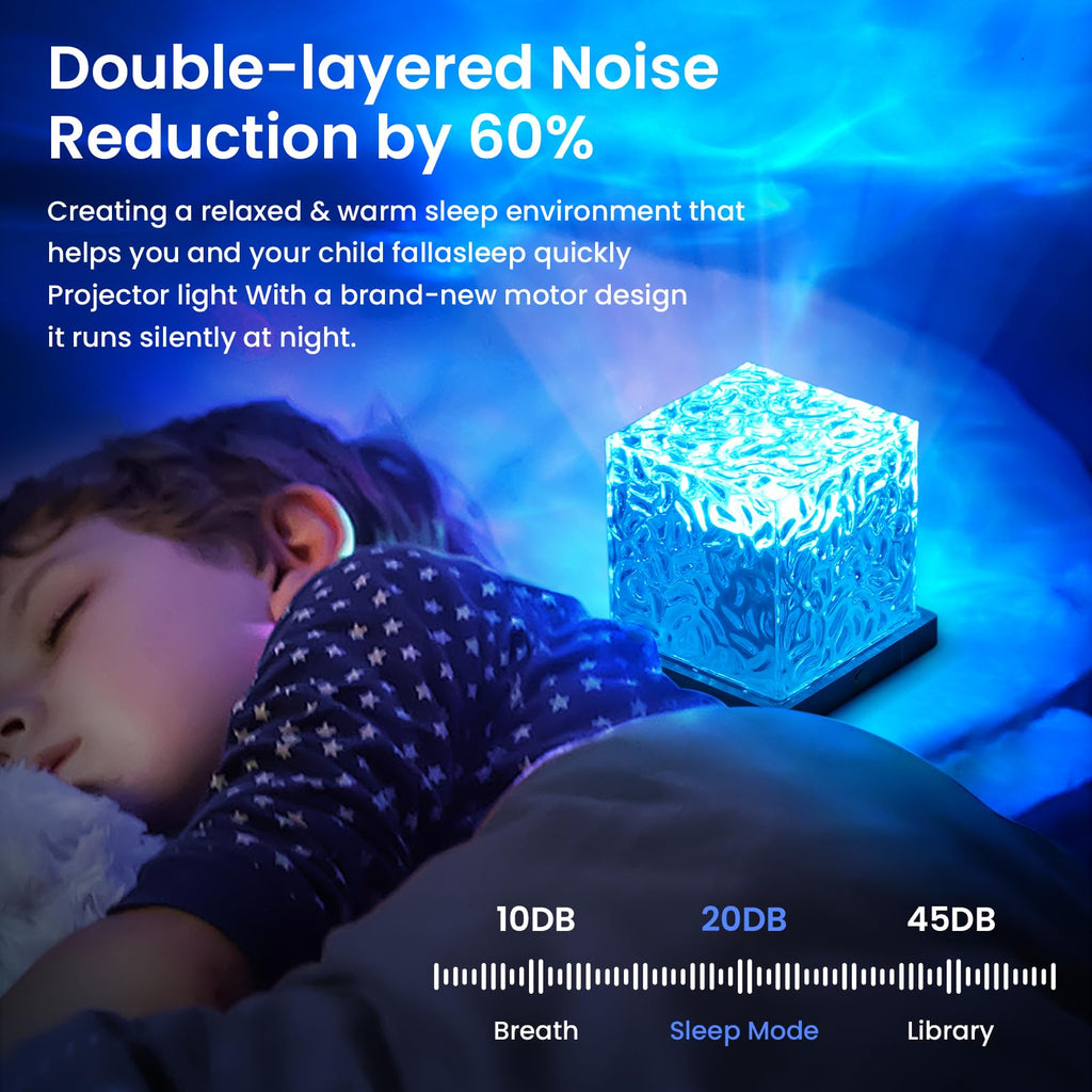 Galaxy Projector with 16-Color LED and Rotating Ocean Wave, Remote Control, Timer Valideals Outlet