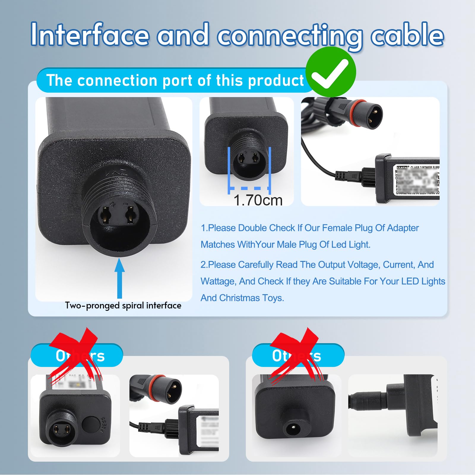 Holiday Light Power Supply with 4.5V 1.5A Output and Low-Profile Black Housing Valideals Outlet