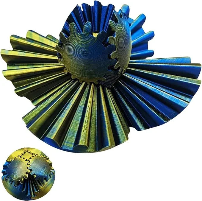 Gear Fidget Ball with Interlocking Gears and Smooth Bearings, 3.15 Inch Pocket Toy Valideals Outlet
