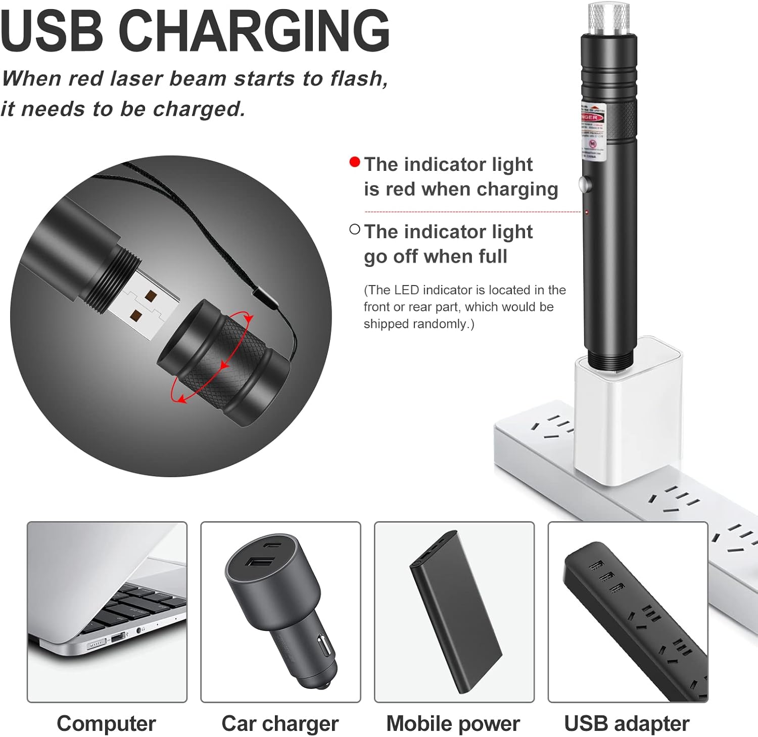 Green Laser Pointer with Rotating Star Cap and Rechargeable Battery, 2000ft Range Valideals Outlet