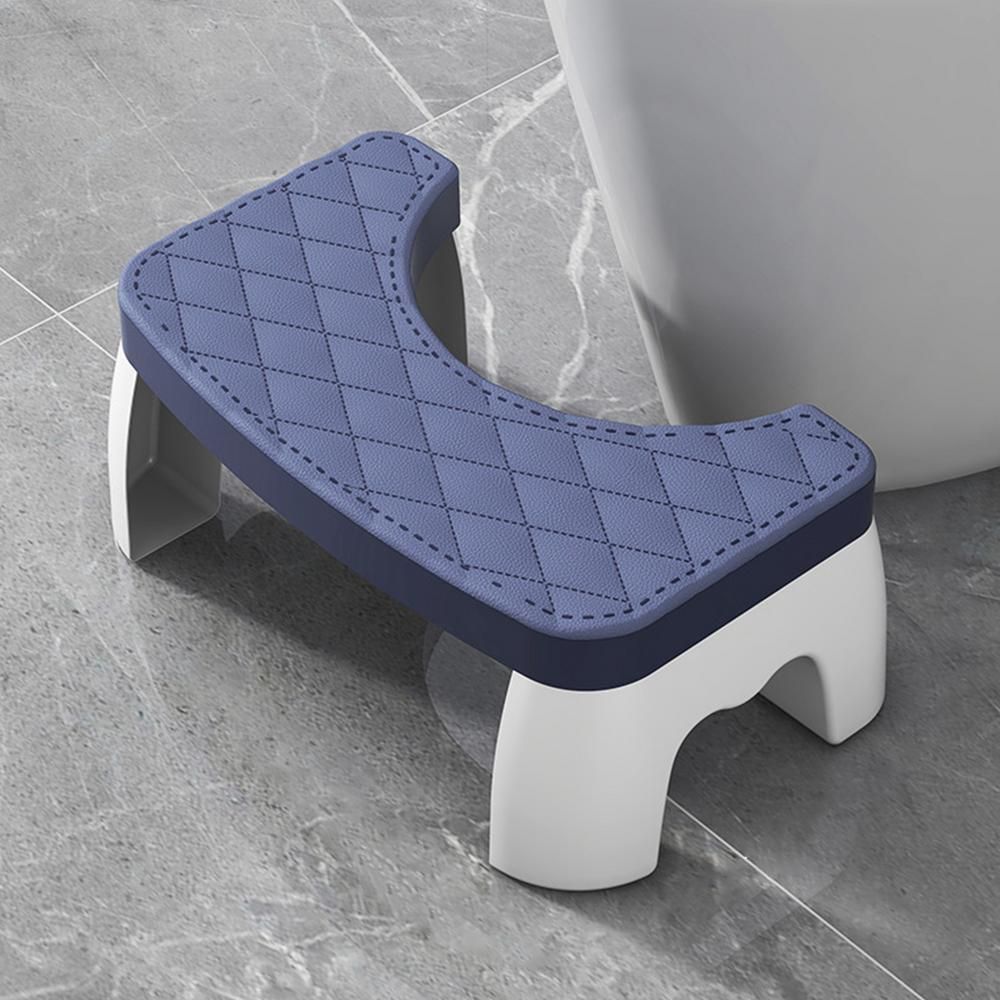 Toilet Squat Stool with Textured Grip Surface and Ergonomic Curved Design Valideals Outlet