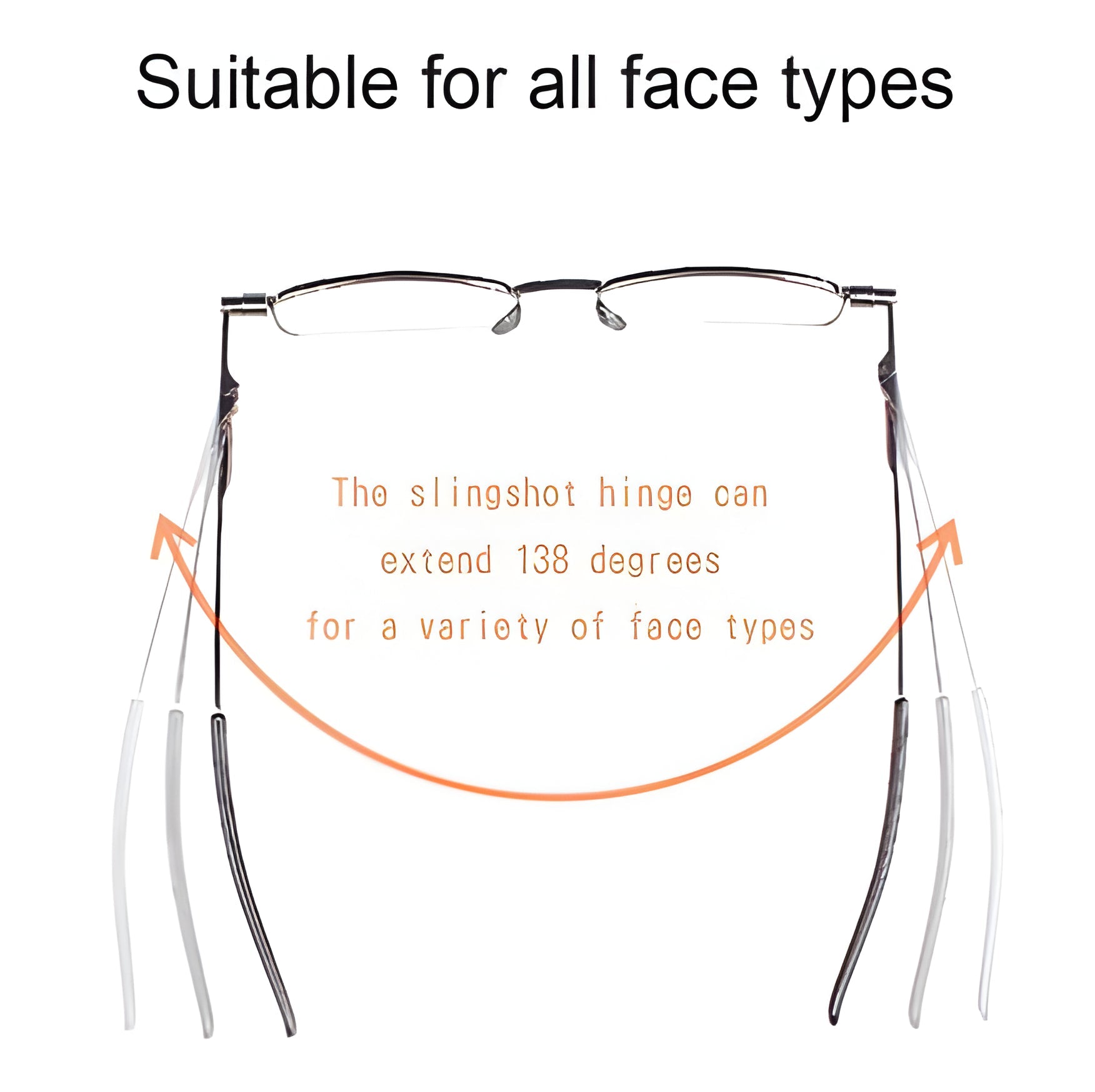 Folding Reading Glasses with Stainless Steel Frame and Slim Pocket Case, Gray Valideals Outlet