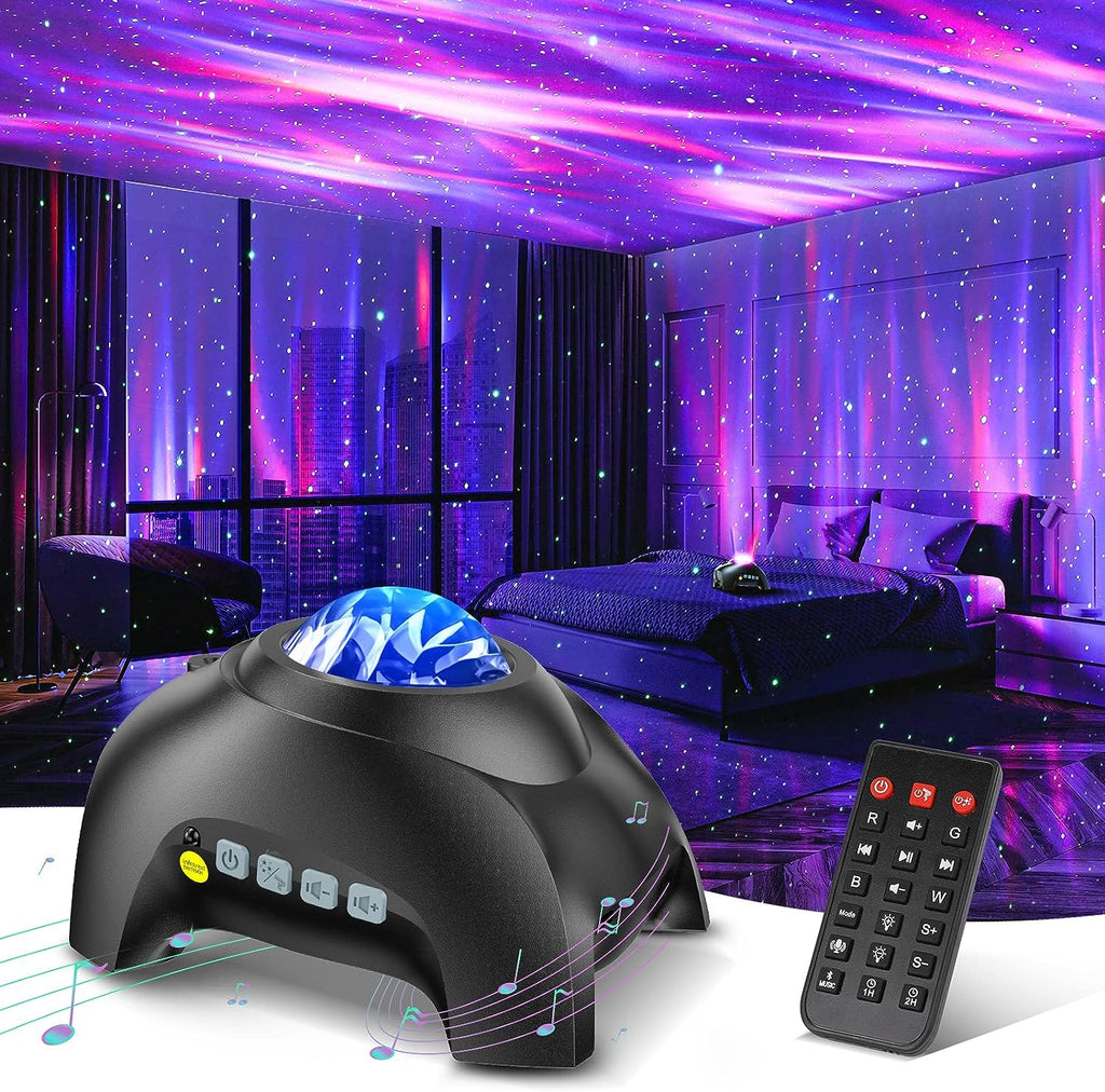 Northern Lights Projector with Dual Lens and Bluetooth Speaker, 16 Light Patterns Valideals Outlet