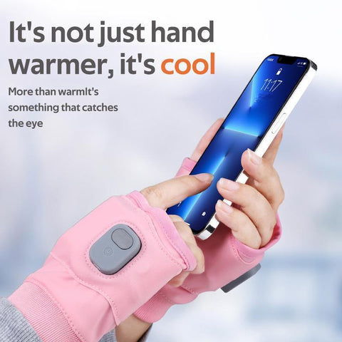 Heated Fingerless Gloves with 1800mAh Battery and 3 Heat Levels, USB Rechargeable Valideals Outlet