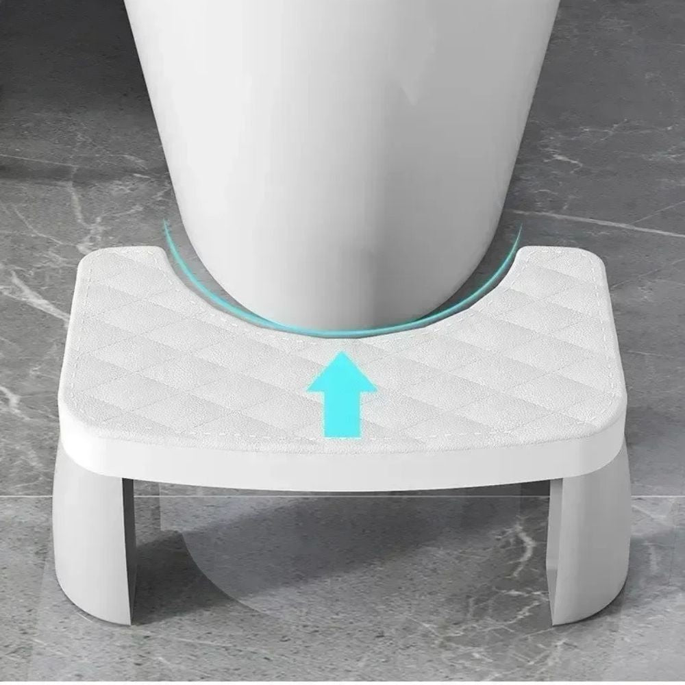 Toilet Squat Stool with Textured Grip Surface and Ergonomic Curved Design Valideals Outlet