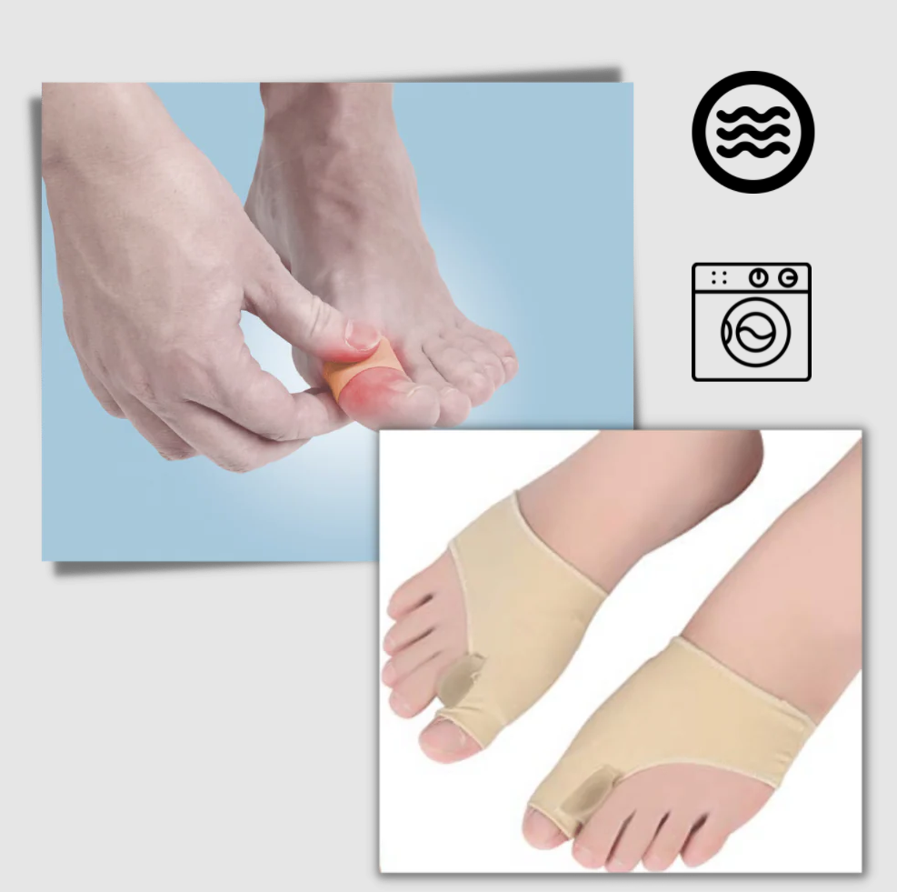 Gel Toe Corrector with Side Cushion Pad and Elastic Fabric, Beige Valideals Outlet