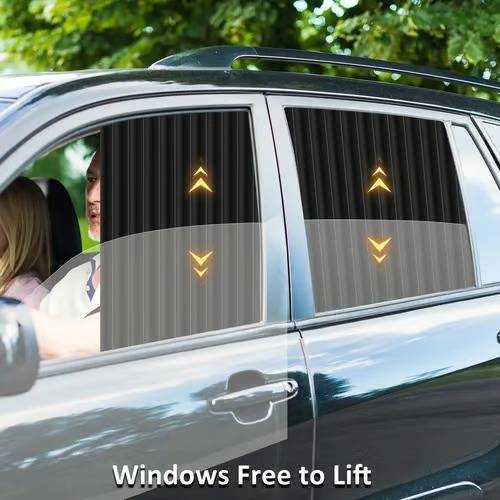 Magnetic Car Window Shades with UV Protection and Sliding Track System Valideals Outlet
