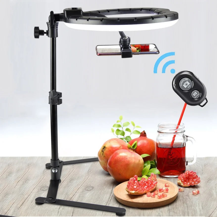 Ring Light with Phone Holder and Adjustable Tripod, 3 Color Modes, USB Powered Valideals Outlet