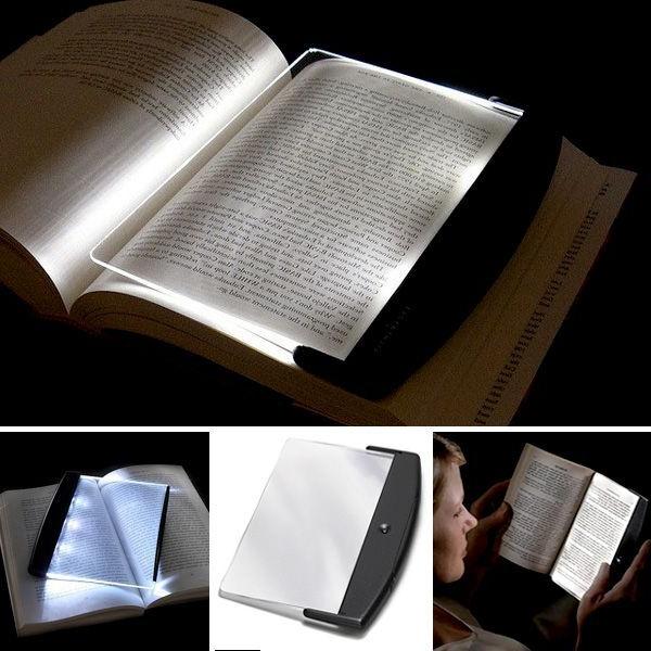 Book Light with Flat Bookmark Panel and Focused Warm LED, Rechargeable Valideals Outlet