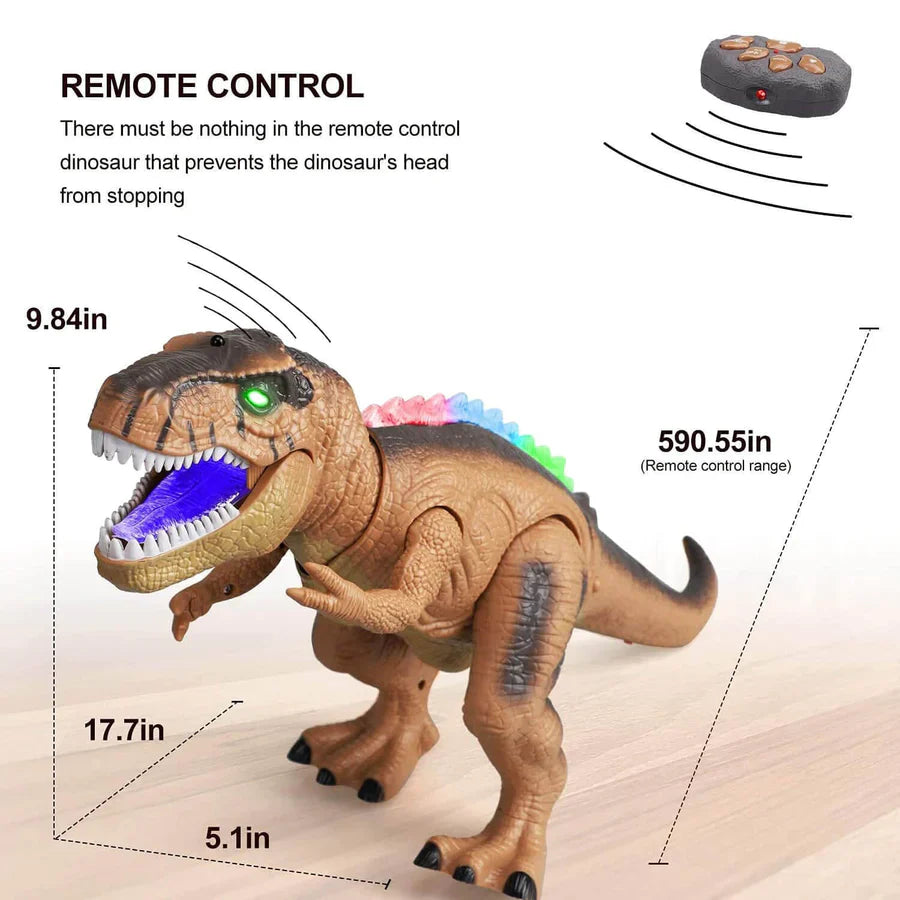 T-Rex Dinosaur Toy with Remote Control and Multicolor LED Lights, 18 Inch Interactive Valideals Outlet