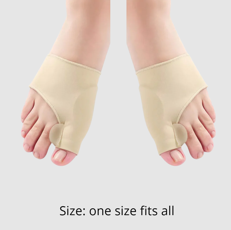 Gel Toe Corrector with Side Cushion Pad and Elastic Fabric, Beige Valideals Outlet