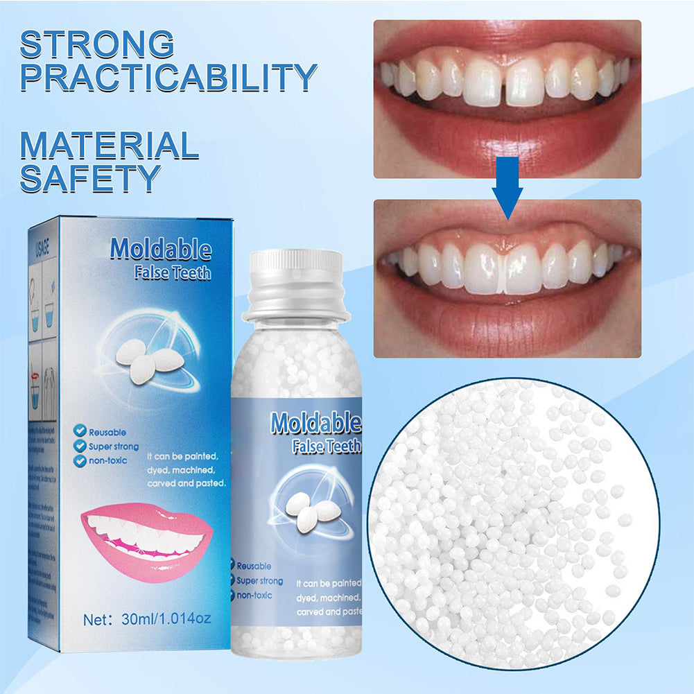 Moldable Tooth Repair Kit with Polymer Beads and Cold Water Setting Valideals Outlet