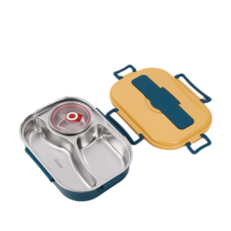 Insulated Lunch Box with Leak-Resistant Seal and Stainless Steel Interior, 3-4 Sections Valideals Outlet