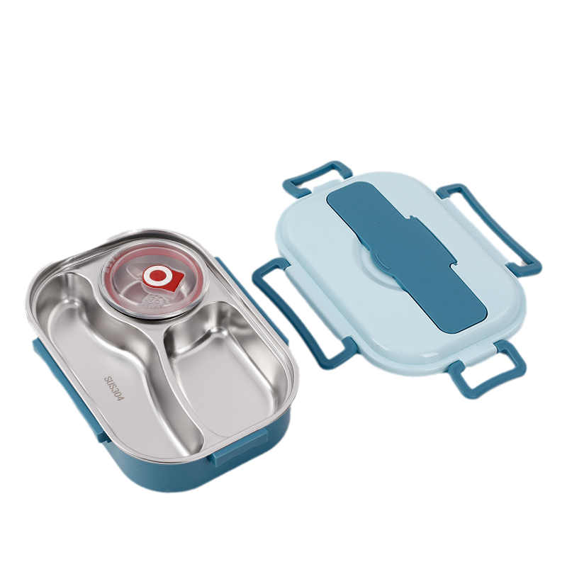Insulated Lunch Box with Leak-Resistant Seal and Stainless Steel Interior, 3-4 Sections Valideals Outlet